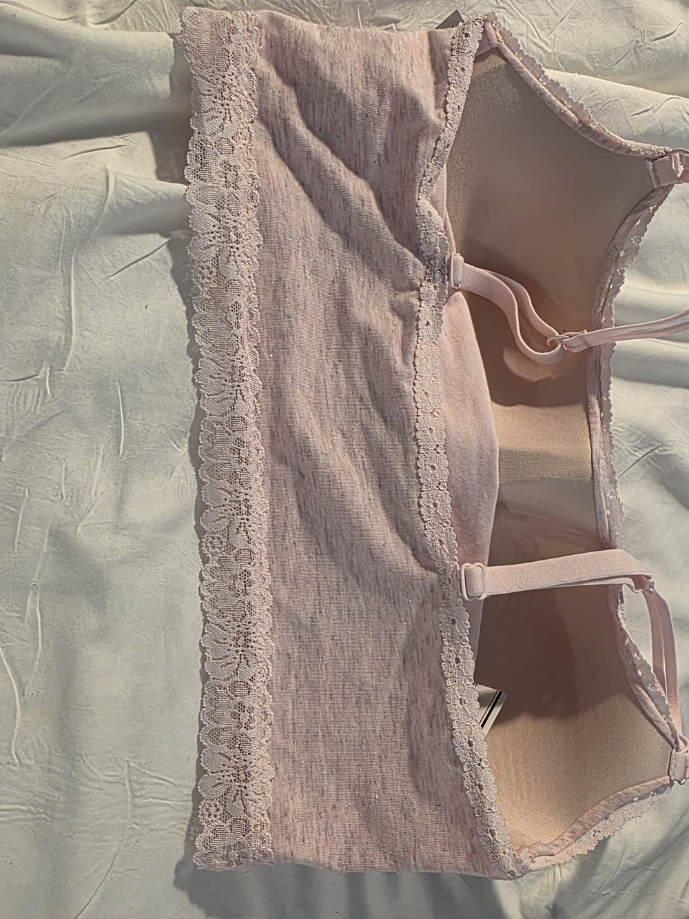 Pink By Victoria's Secret Light Pink Lace-Trim Bralette - Picture 3 of 3